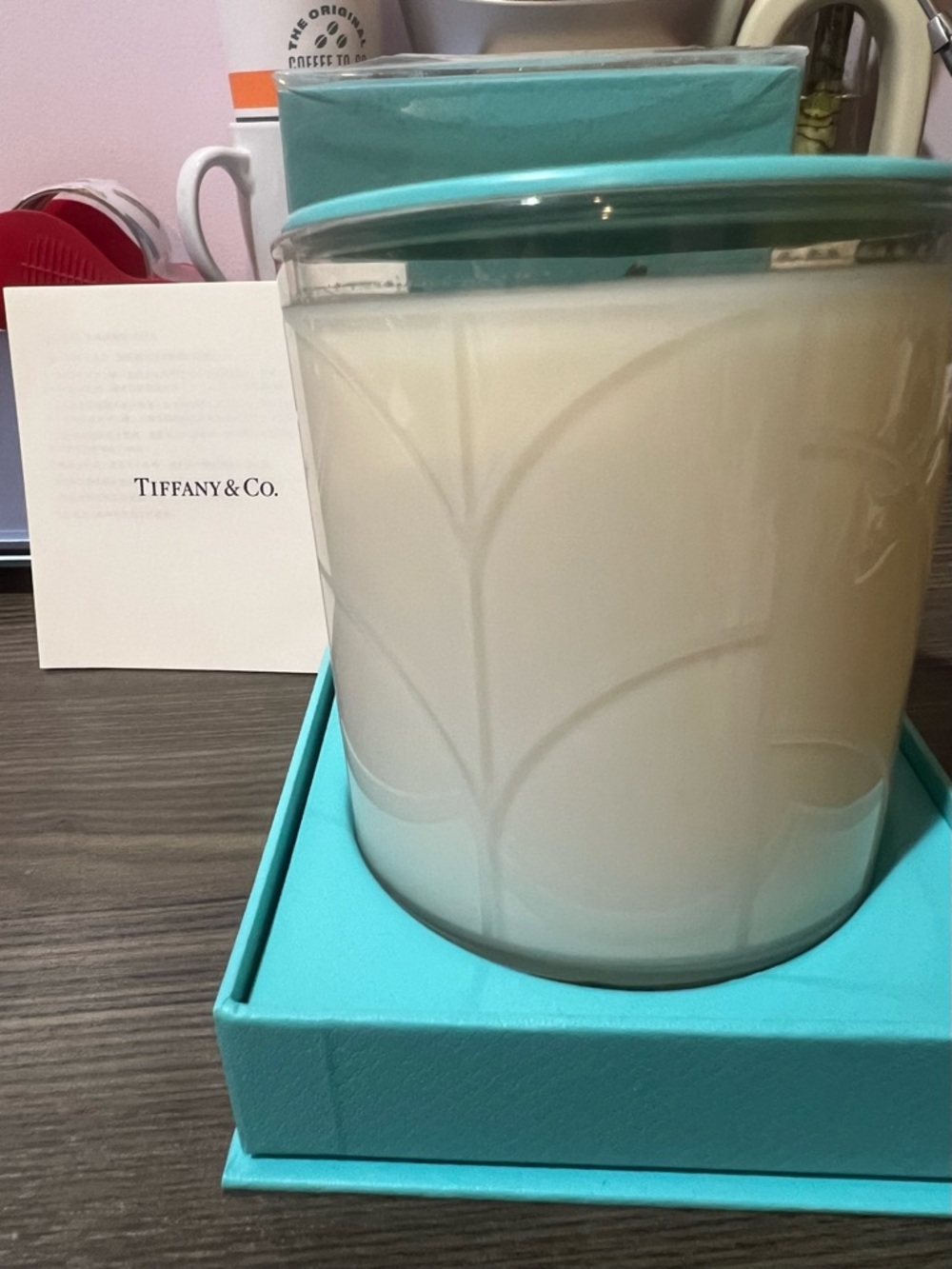 Tiffany & Co. White Candle with Signature Blue Lid